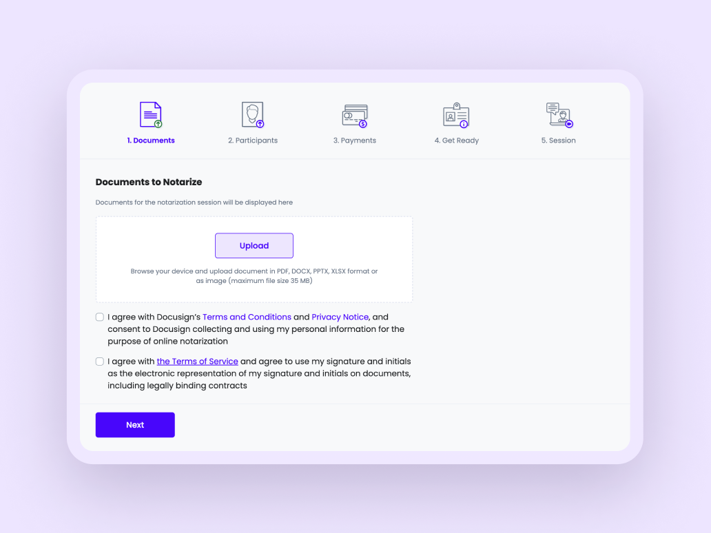 OneNotary Notary Upload