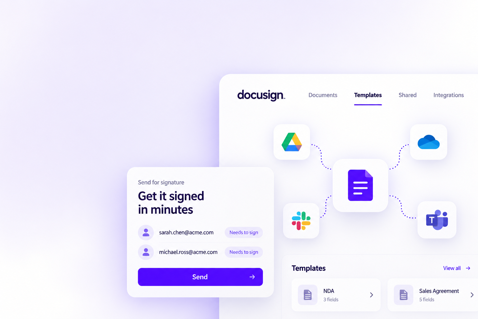 Connected apps in DocuSign for Windows