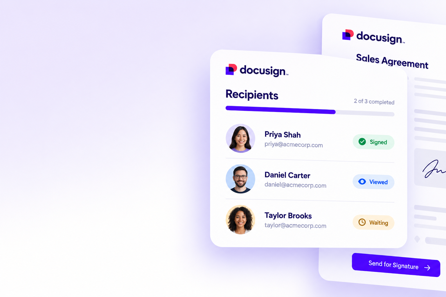 Send and track agreements from the DocuSign for Windows app